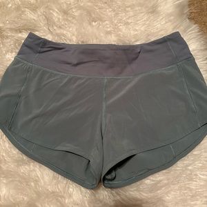 Lululemon Speed Up Lined Short 2.5”, blue, size 4.